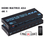 Proficon HDMI MATRIX 4X4 4K 1 υψηλής ποιότητας οικονομικός επιλογέας πηγών εικόνας ήχου επαγγελματική οικιακή χρήση